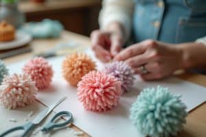 Pompons Bastelanleitung: Flauschige DIY-Deko selbst