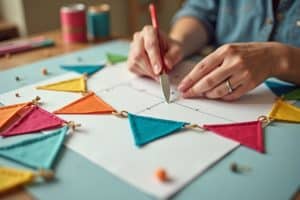 Wimpelketten nähen: Bunte DIY-Dekoration