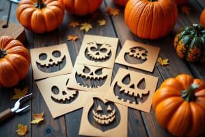 Kürbis schnitzen Vorlagen für dein Halloween