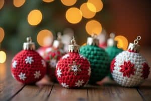 15 Weihnachtskugeln häkeln